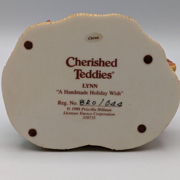 Cherished Teddies Lynn (310735) Girl with Christmas Tree/Bear Figurine 1998 - Picture 7 of 11